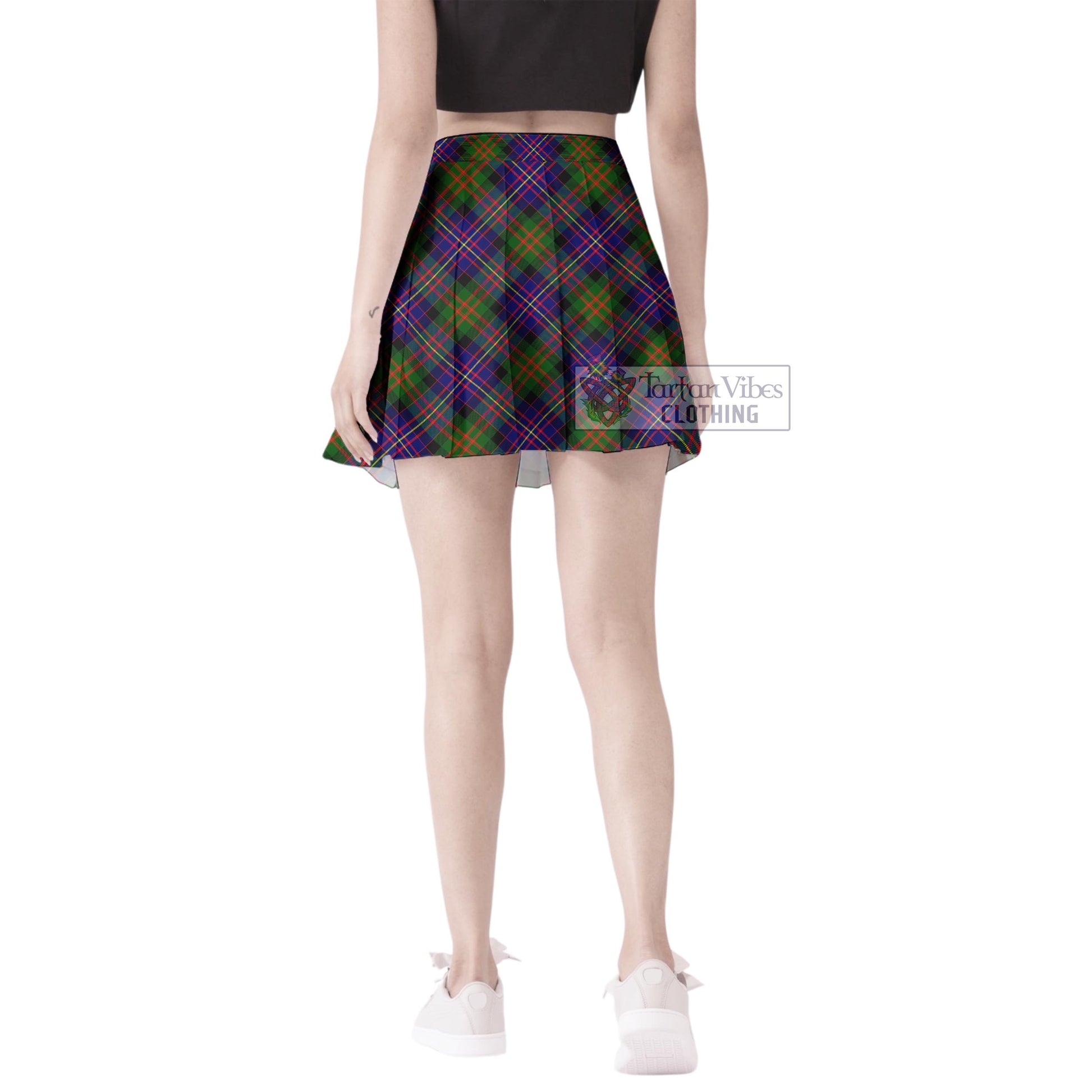 Tartan Vibes Clothing Cameron of Erracht Modern Tartan Women's Plated Mini Skirt