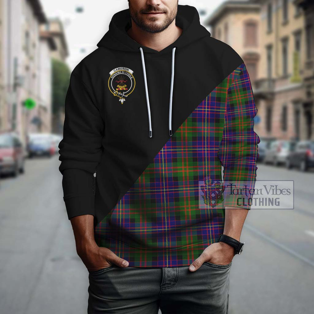 Cameron of Erracht Modern Tartan Hoodie with Family Crest and Military Logo Style - Tartanvibesclothing Shop