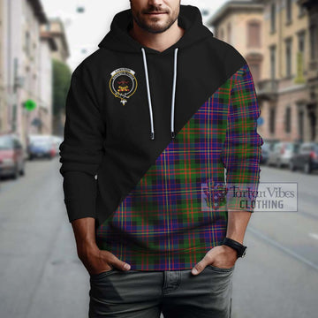 Cameron of Erracht Modern Tartan Hoodie with Family Crest and Military Logo Style