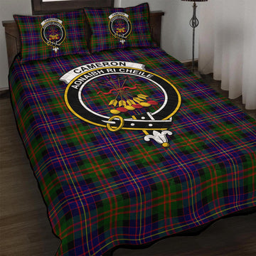 Cameron of Erracht Modern Tartan Quilt Bed Set with Family Crest