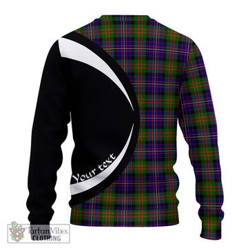 Cameron of Erracht Modern Tartan Ugly Sweater with Family Crest Circle Style