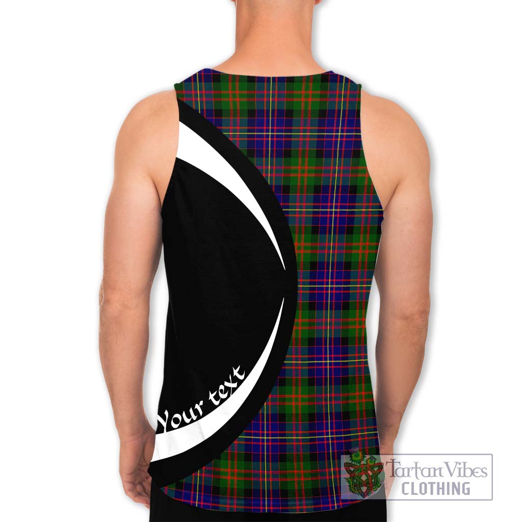 Cameron of Erracht Modern Tartan Men's Tank Top with Family Crest Circle Style - Tartan Vibes Clothing