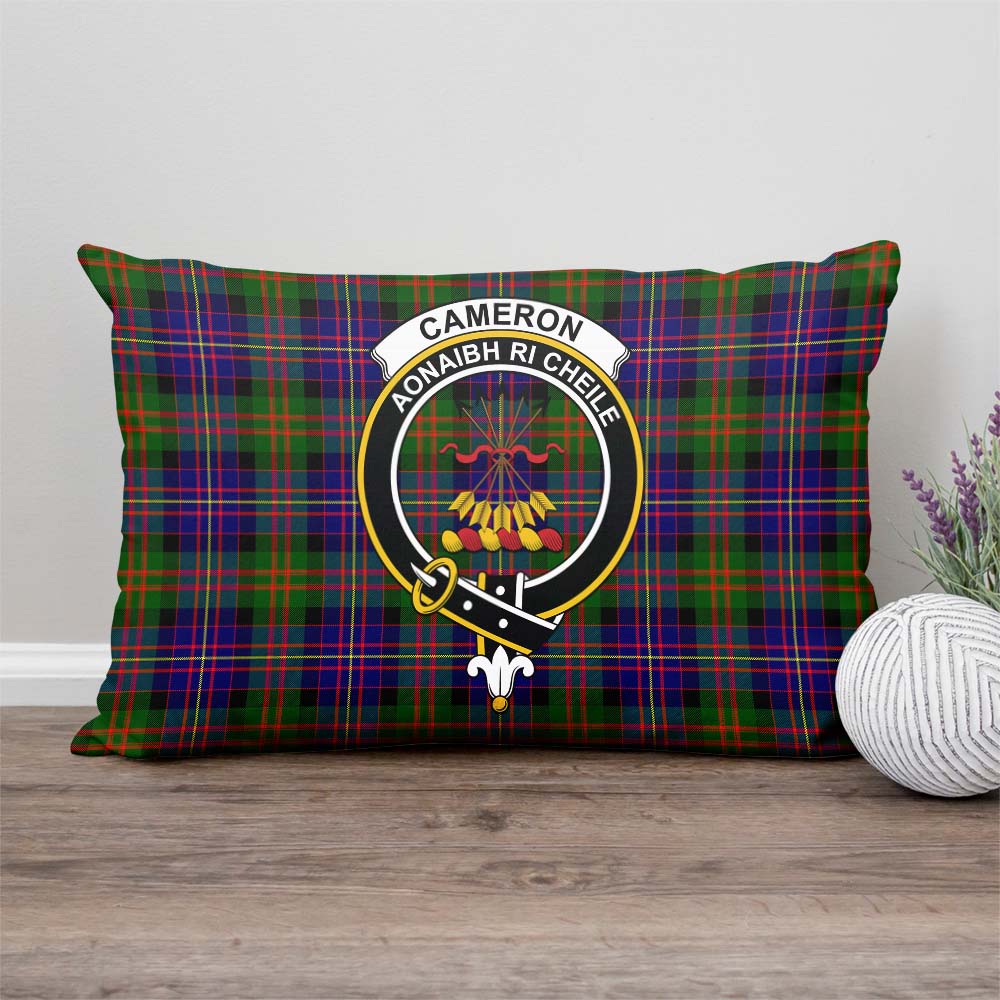 Cameron of Erracht Modern Tartan Pillow Cover with Family Crest Rectangle Pillow Cover - Tartanvibesclothing