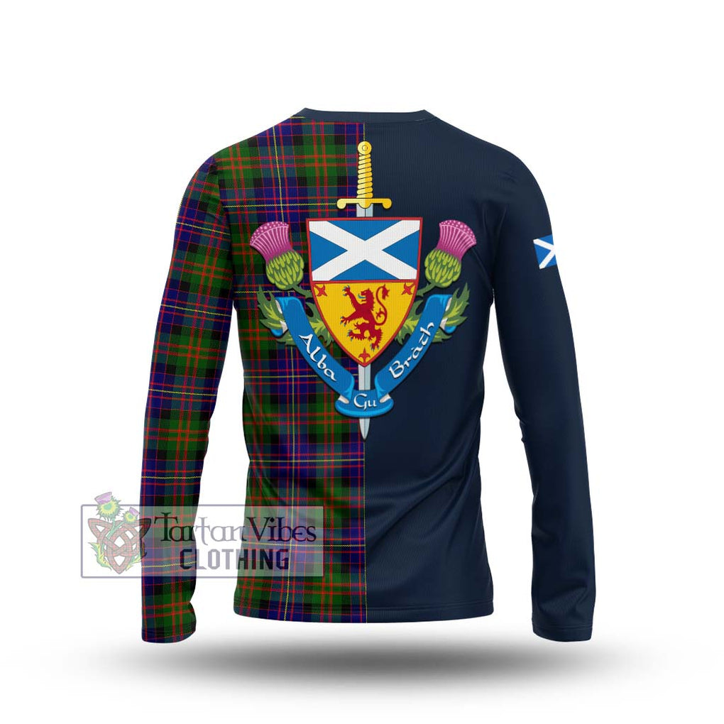 Tartan Vibes Clothing Cameron of Erracht Modern Tartan Long Sleeve T-Shirt with Scottish Lion Royal Arm Half Style