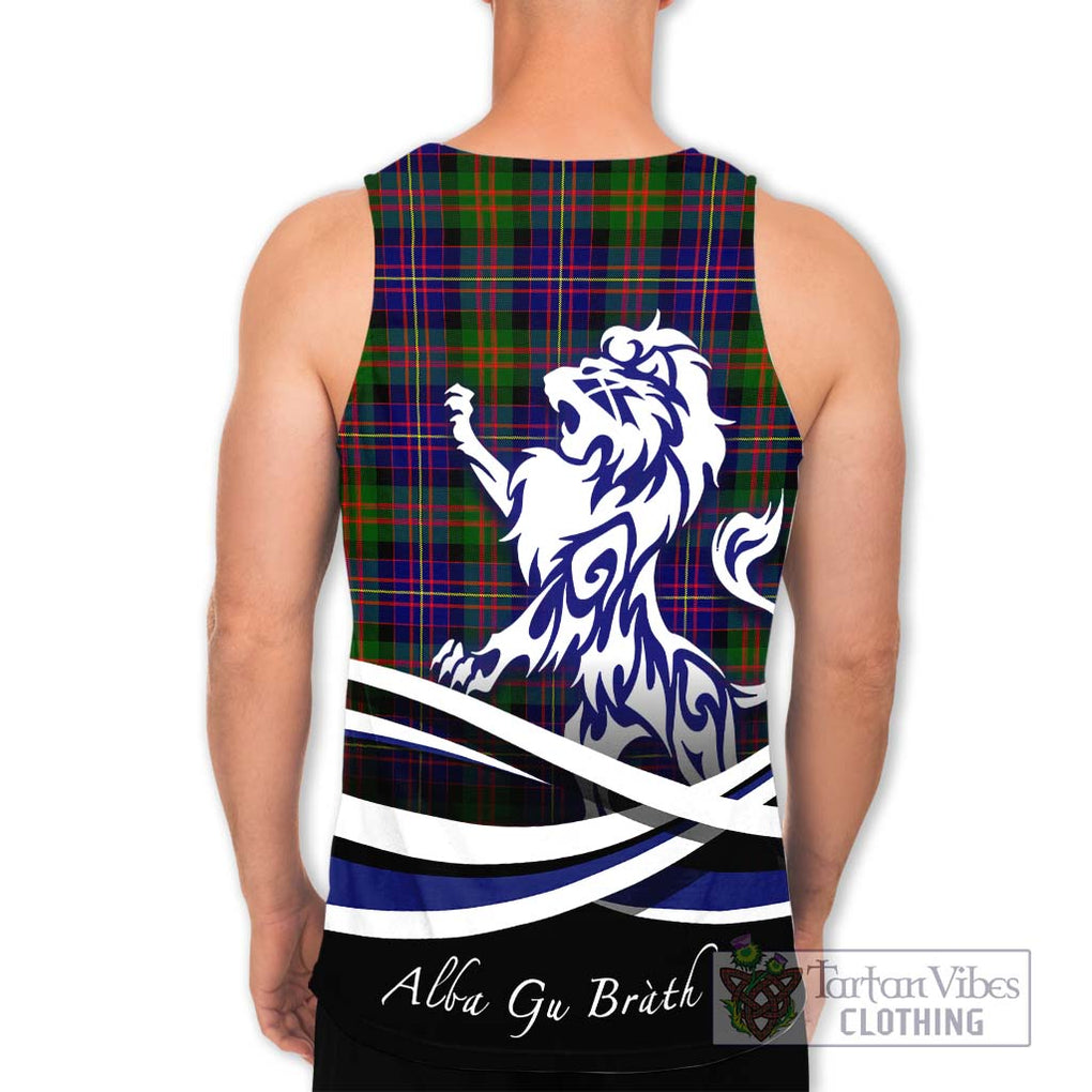 Cameron of Erracht Modern Tartan Men's Tank Top with Alba Gu Brath Regal Lion Emblem - Tartanvibesclothing Shop