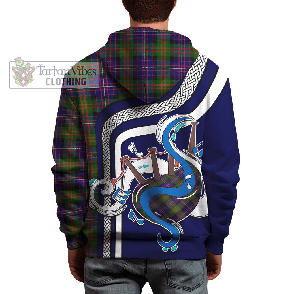 Cameron of Erracht Modern Tartan Hoodie with Epic Bagpipe Style - Tartanvibesclothing Shop