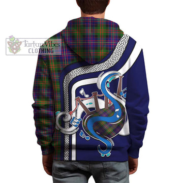 Cameron of Erracht Modern Tartan Hoodie with Epic Bagpipe Style