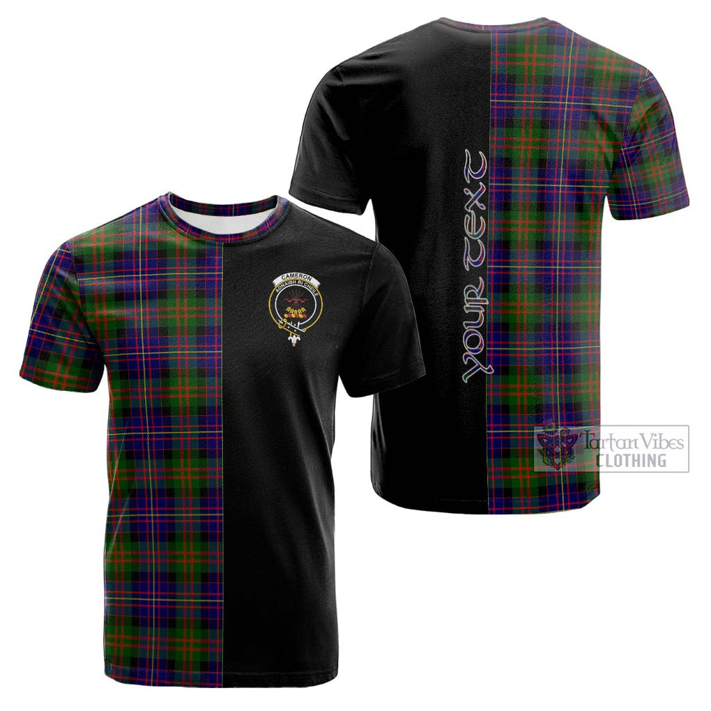 Tartan Vibes Clothing Cameron of Erracht Modern Tartan Cotton T-shirt with Family Crest and Half Of Me Style