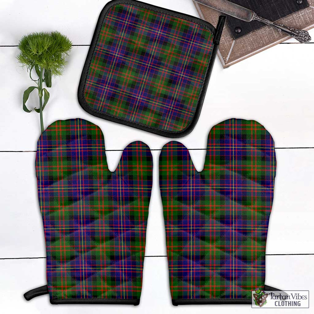 Cameron of Erracht Modern Tartan Combo Oven Mitt & Pot-Holder Combo 1 Oven Mitt & 1 Pot-Holder Black - Tartan Vibes Clothing