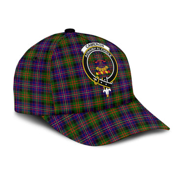 Cameron of Erracht Modern Tartan Classic Cap with Family Crest