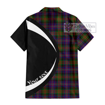 Cameron of Erracht Modern Tartan Short Sleeve Button Up with Family Crest Circle Style