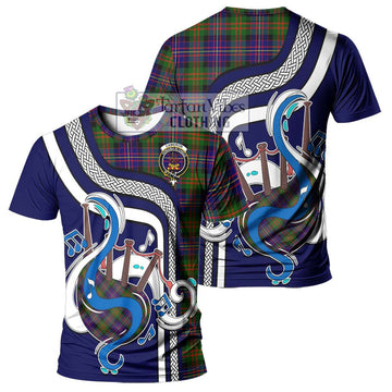 Cameron of Erracht Modern Tartan T-Shirt with Epic Bagpipe Style