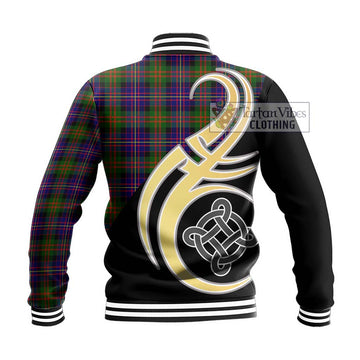 Cameron of Erracht Modern Tartan Baseball Jacket with Family Crest and Celtic Symbol Style