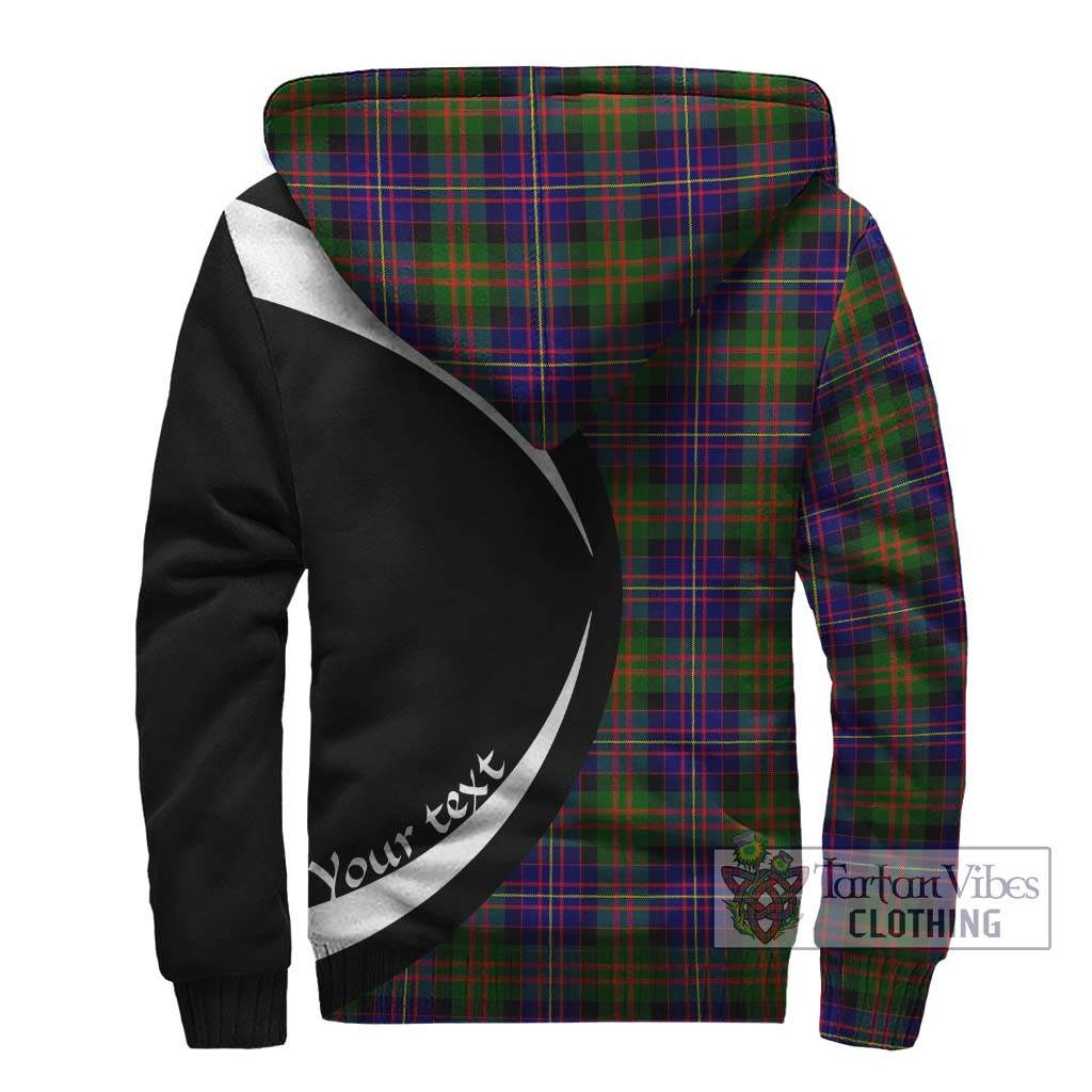 Cameron of Erracht Modern Tartan Sherpa Hoodie with Family Crest Circle Style - Tartan Vibes Clothing