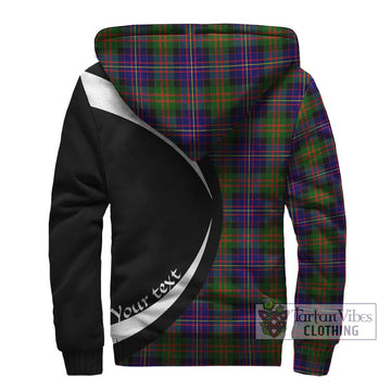 Cameron of Erracht Modern Tartan Sherpa Hoodie with Family Crest Circle Style