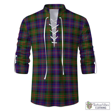 Cameron of Erracht Modern Tartan Men's Scottish Traditional Jacobite Ghillie Kilt Shirt