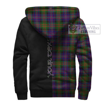 Cameron of Erracht Modern Tartan Sherpa Hoodie with Family Crest and Half Of Me Style