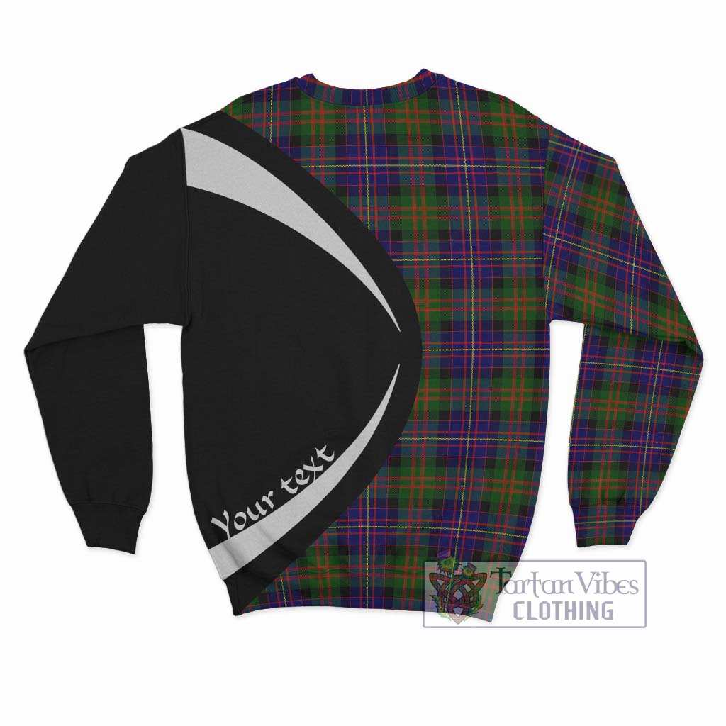 Cameron of Erracht Modern Tartan Sweatshirt with Family Crest Circle Style - Tartan Vibes Clothing