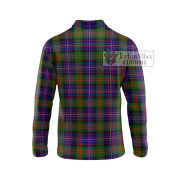 Cameron of Erracht Modern Tartan Long Sleeve Polo Shirt with Family Crest DNA In Me Style