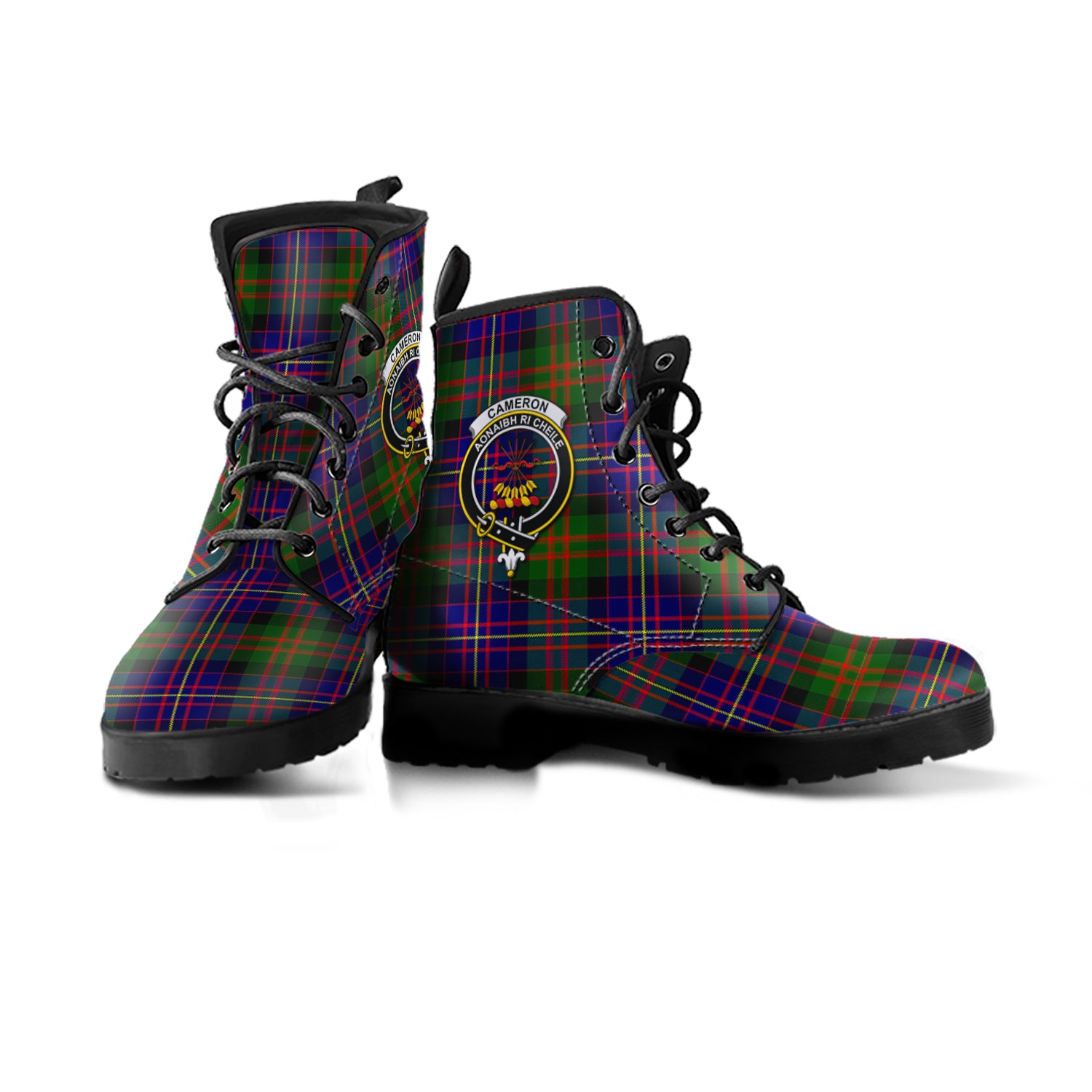 cameron-of-erracht-modern-tartan-leather-boots-with-family-crest