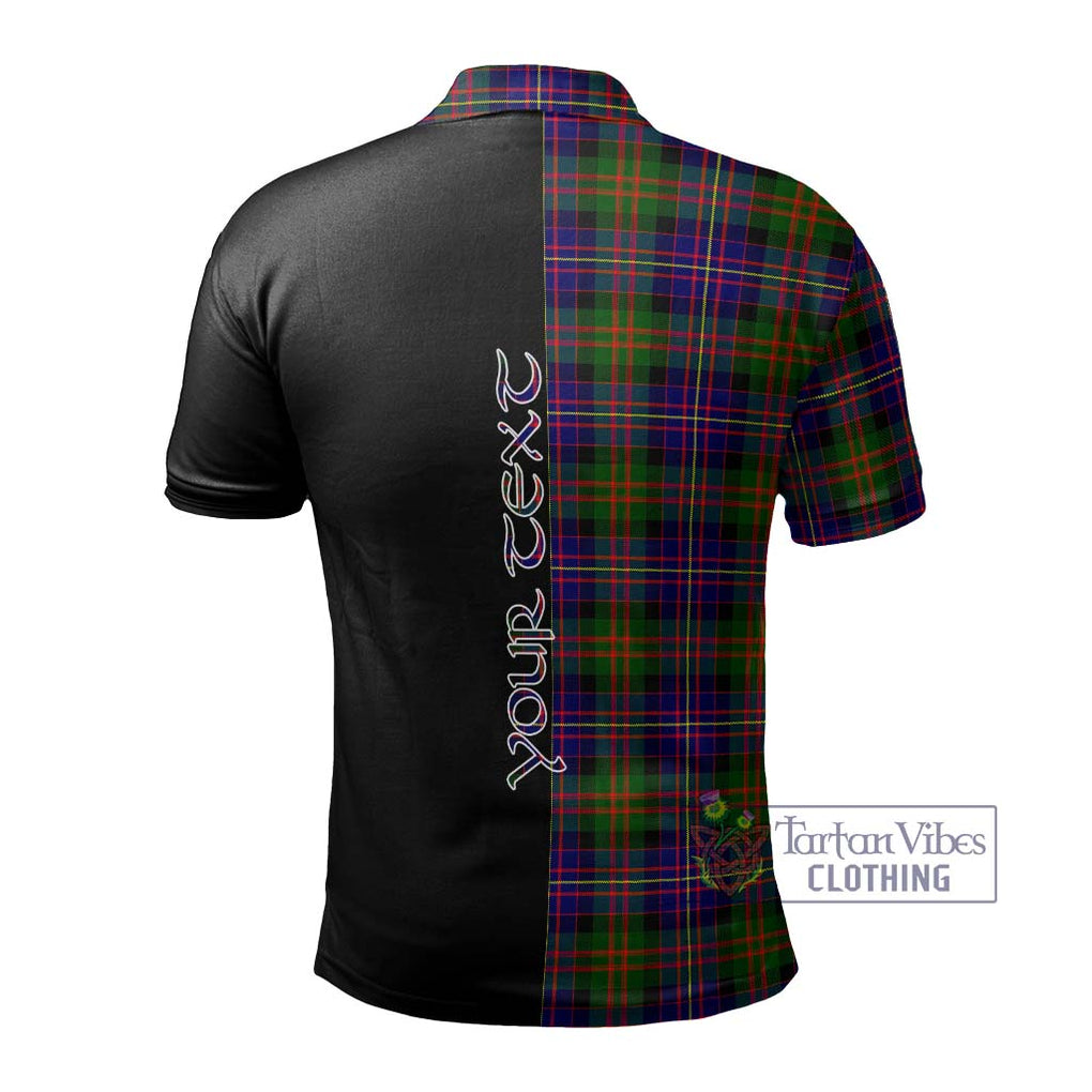 Cameron of Erracht Modern Tartan Polo Shirt with Family Crest and Half Of Me Style - Tartanvibesclothing Shop