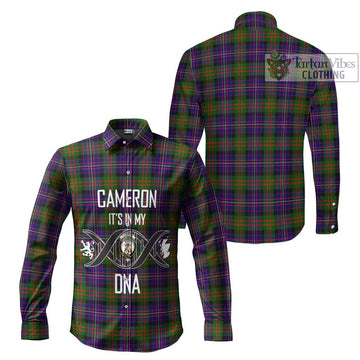 Cameron of Erracht Modern Tartan Long Sleeve Button Shirt with Family Crest DNA In Me Style