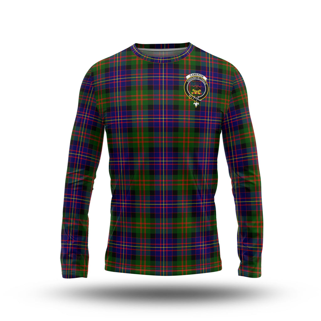 cameron-of-erracht-modern-tartan-long-sleeve-t-shirt-with-family-crest