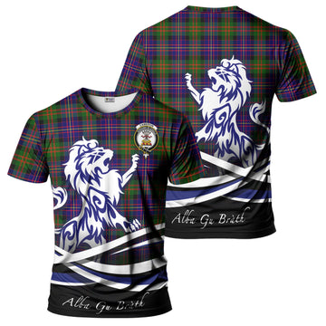 Cameron of Erracht Modern Tartan T-Shirt with Alba Gu Brath Regal Lion Emblem