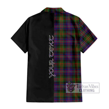 Cameron of Erracht Modern Tartan Short Sleeve Button Shirt with Family Crest and Half Of Me Style