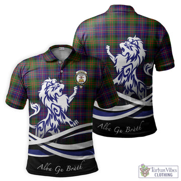 Cameron of Erracht Modern Tartan Polo Shirt with Alba Gu Brath Regal Lion Emblem