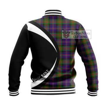 Cameron of Erracht Modern Tartan Baseball Jacket with Family Crest Circle Style