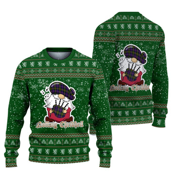 Cameron of Erracht Modern Clan Christmas Family Ugly Sweater with Funny Gnome Playing Bagpipes