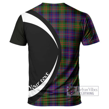 Cameron of Erracht Modern Tartan T-Shirt with Family Crest Circle Style