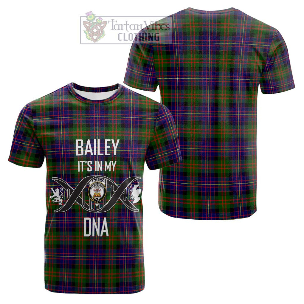 Tartan Vibes Clothing Cameron of Erracht Modern Tartan Cotton T-shirt with Family Crest DNA In Me Style