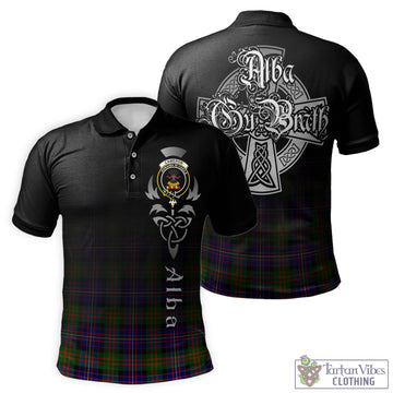 Cameron of Erracht Modern Tartan Polo Shirt Featuring Alba Gu Brath Family Crest Celtic Inspired