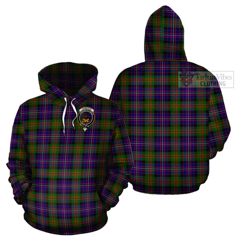 Cameron of Erracht Modern Tartan Cotton Hoodie with Family Crest Pullover Hoodie - Tartan Vibes Clothing