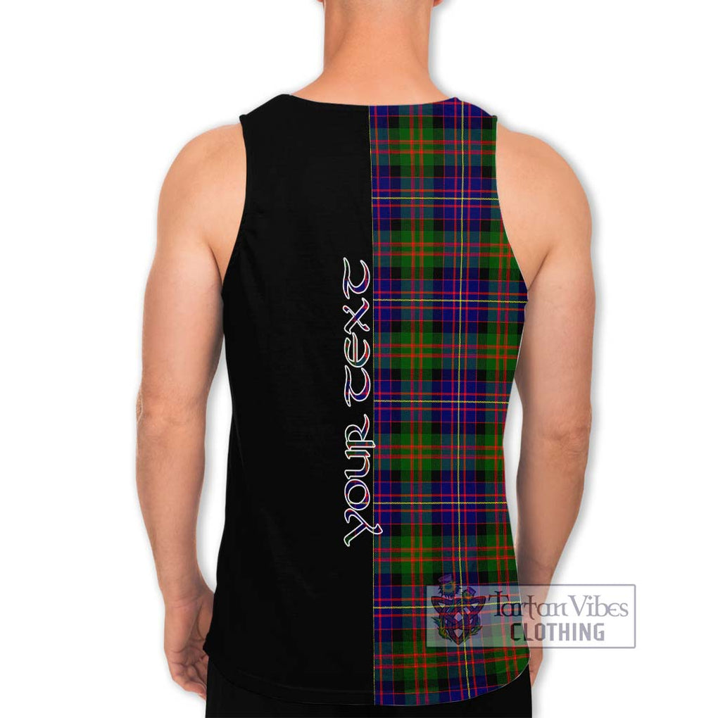 Cameron of Erracht Modern Tartan Men's Tank Top with Family Crest and Half Of Me Style - Tartanvibesclothing Shop