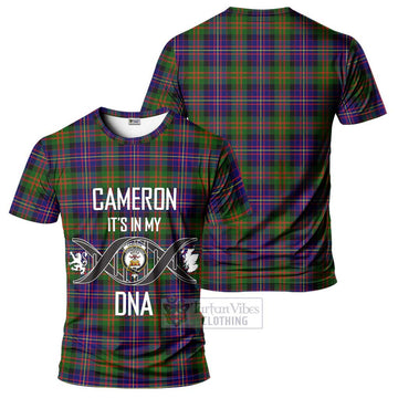 Cameron of Erracht Modern Tartan T-Shirt with Family Crest DNA In Me Style