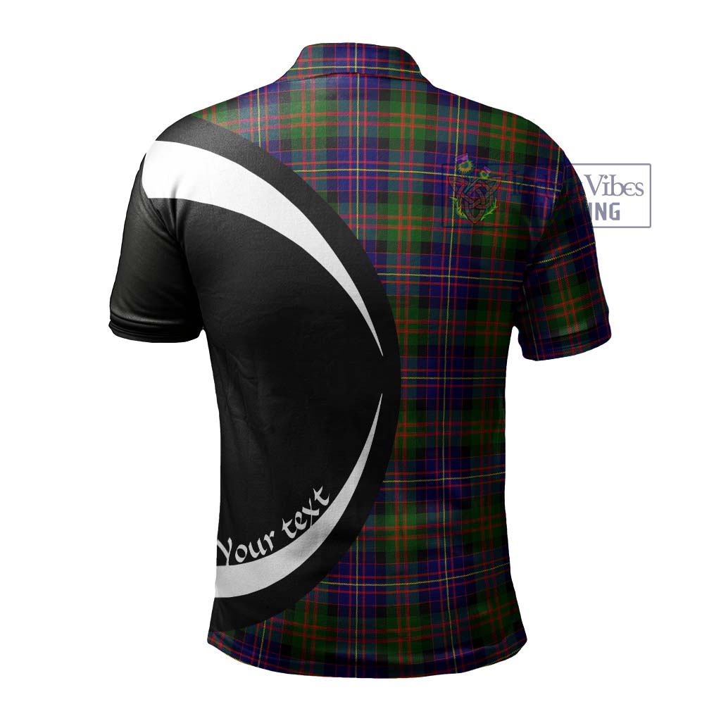 Cameron of Erracht Modern Tartan Men's Polo Shirt with Family Crest Circle Style - Tartan Vibes Clothing