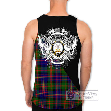 Cameron of Erracht Modern Tartan Men's Tank Top with Family Crest and Military Logo Style