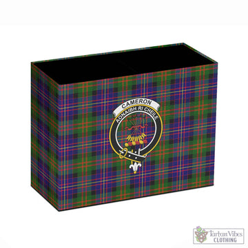 Cameron of Erracht Modern Tartan Pen Holder with Family Crest