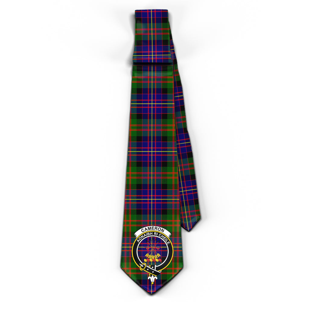 Cameron of Erracht Modern Tartan Classic Necktie with Family Crest - Tartan Vibes Clothing