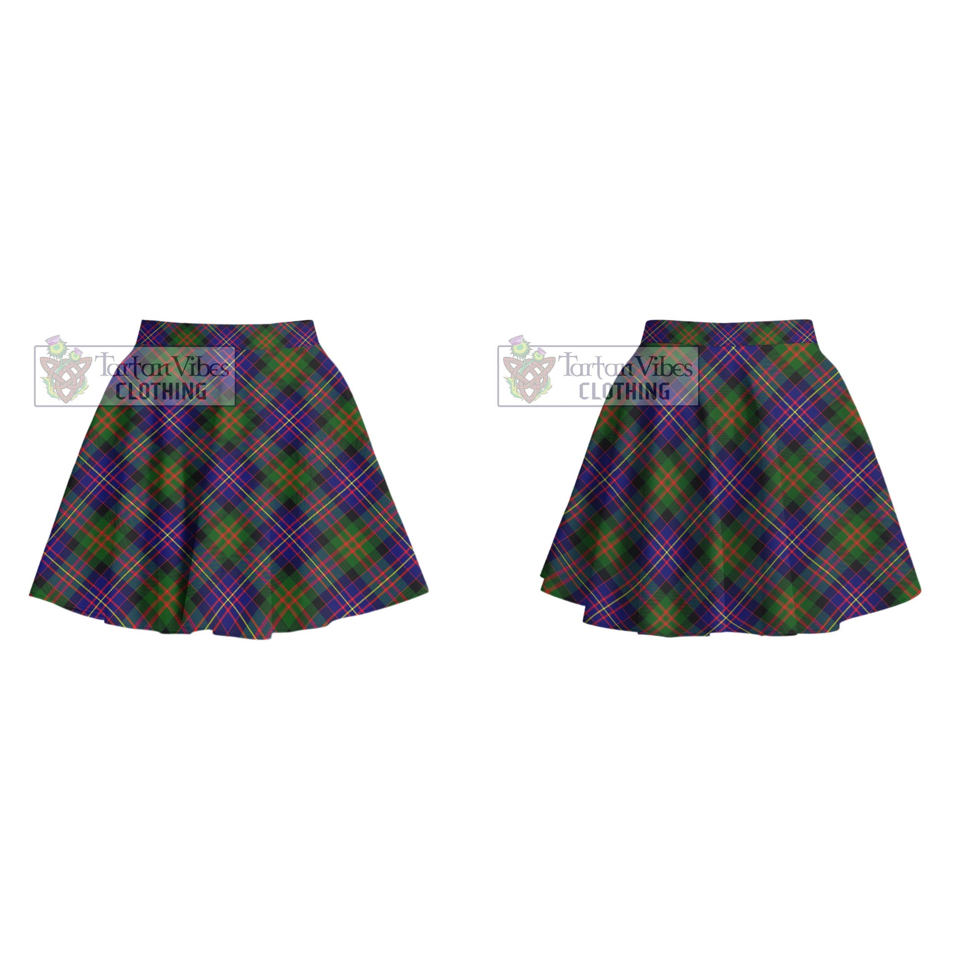 Tartan Vibes Clothing Cameron of Erracht Modern Tartan Women's Plated Mini Skirt