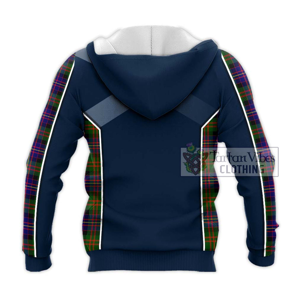 Cameron of Erracht Modern Tartan Knitted Hoodie with Family Crest and Lion Rampant Vibes Sport Style - Tartan Vibes Clothing