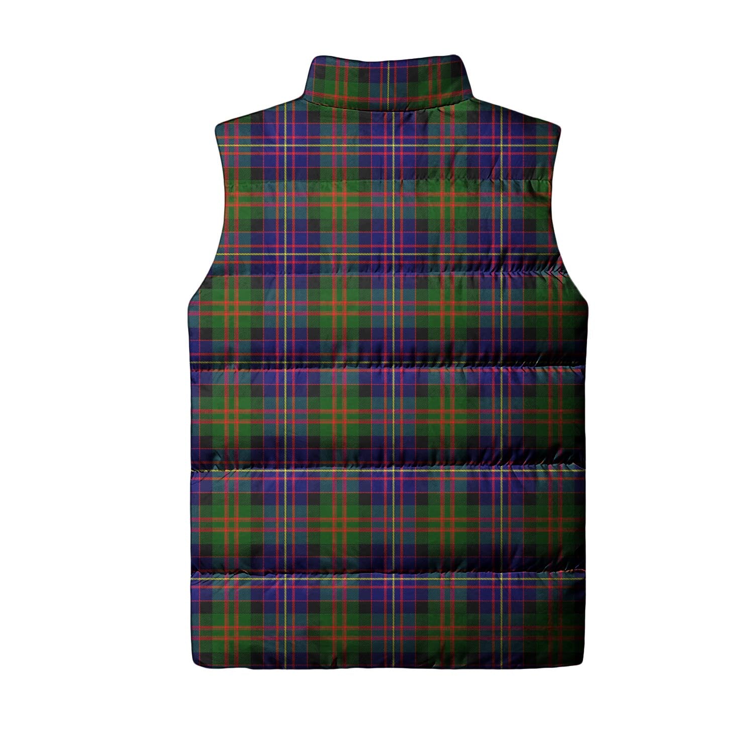 Cameron of Erracht Modern Tartan Sleeveless Puffer Jacket with Family Crest - Tartanvibesclothing