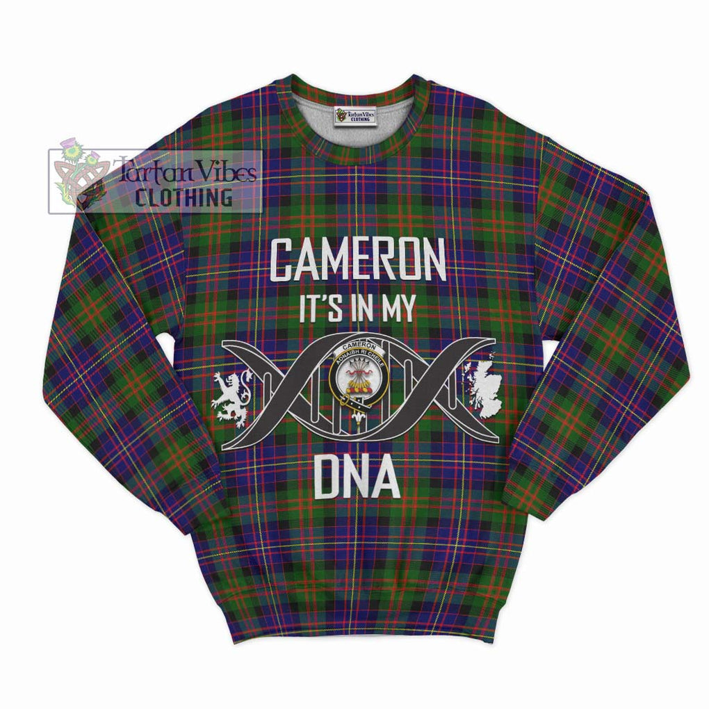 Cameron of Erracht Modern Tartan Sweatshirt with Family Crest DNA In Me Style - Tartanvibesclothing Shop