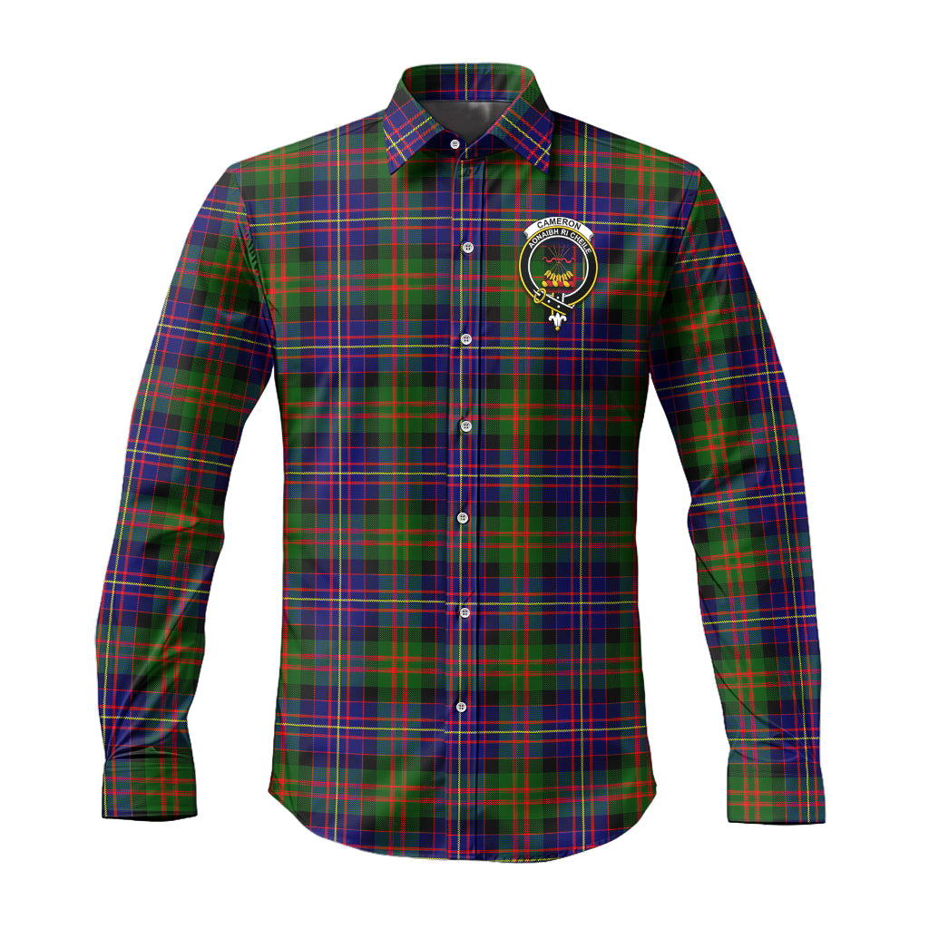 cameron-of-erracht-modern-tartan-long-sleeve-button-up-shirt-with-family-crest