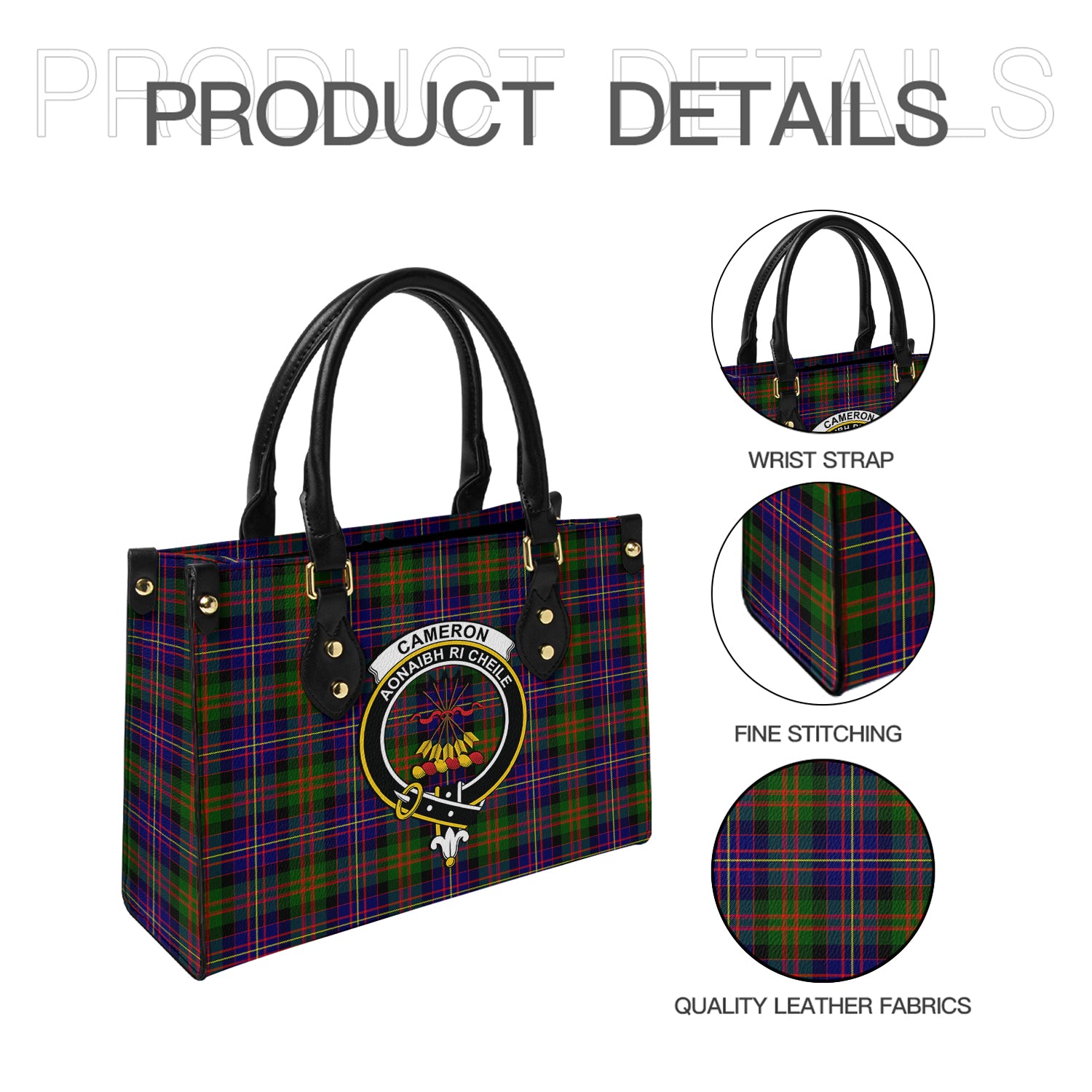 cameron-of-erracht-modern-tartan-leather-bag-with-family-crest