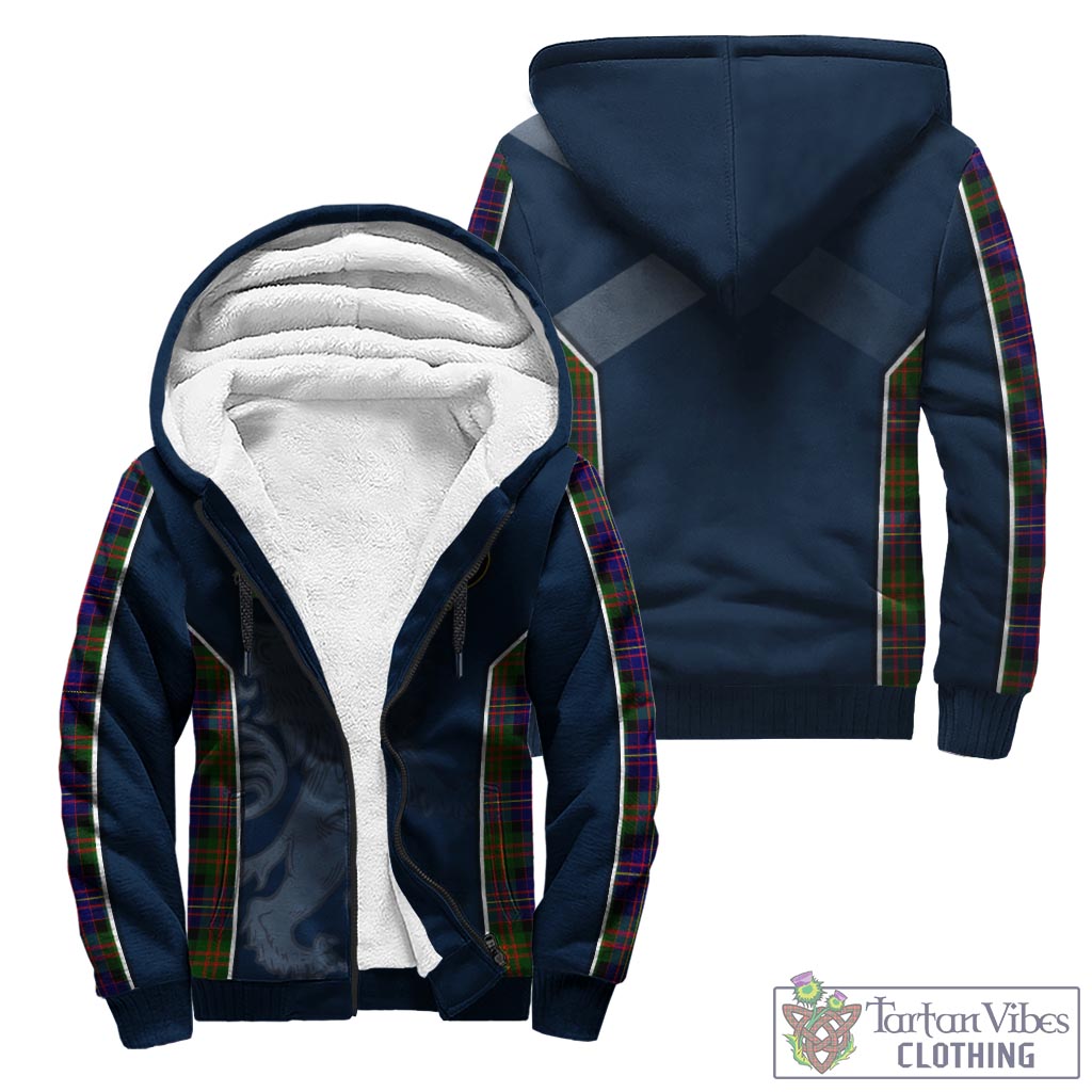 Tartan Vibes Clothing Cameron of Erracht Modern Tartan Sherpa Hoodie with Family Crest and Lion Rampant Vibes Sport Style