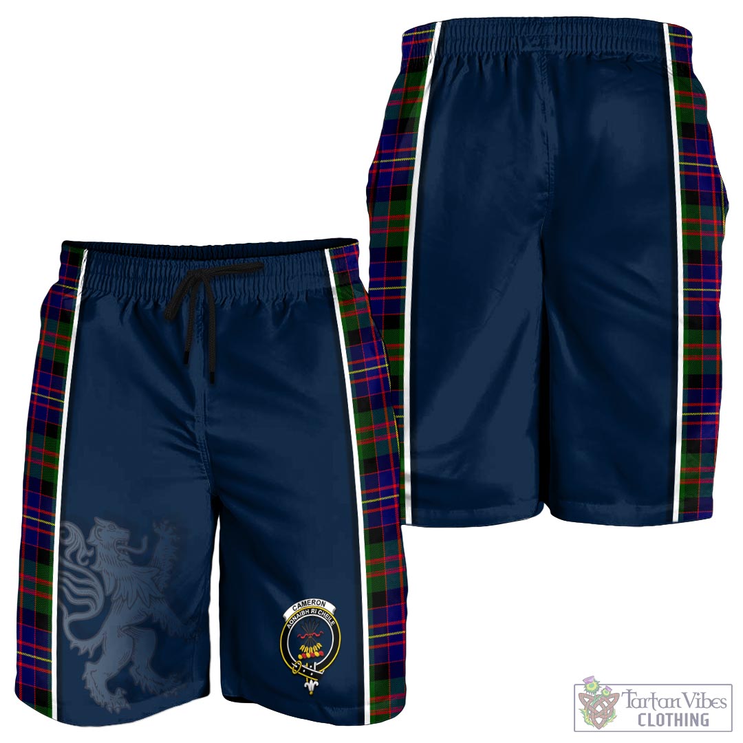 Tartan Vibes Clothing Cameron of Erracht Modern Tartan Men's Shorts with Family Crest and Lion Rampant Vibes Sport Style